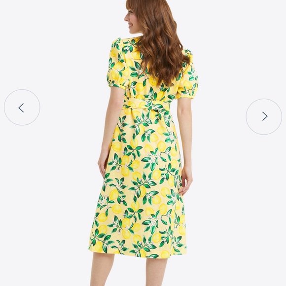 Draper James Miranda Wrap Dress Lemon Blossom - Picture 4 of 4